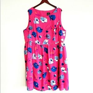 PLUS Adrianna Papell Floral Sleeveless Dress 22W